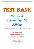 Test Bank for Survey of Accounting, 7th Edition by Thomas Edmonds, All Chapters 1-16