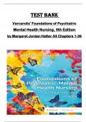 TEST BANK for Varcarolis' Foundations of Psychiatric  Mental Health Nursing, 9th Edition  by Margaret Jordan Halter All Chapters 1-36 