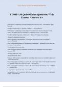 COMP 110 Quiz 0 Exam Questions With Correct Answers A+