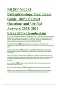 NR283_ NR 283 Pathophysiology Final Exam Guide Questions & answers