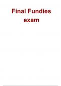 Final Fundies exam Questions & answers