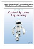 Solution Manual for Control Systems Engineering, 8th Edition by Norman S. Nise All  Chapters Covered ,Latest Edition,