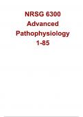 NRSG 6300 Advanced Pathophysiology 1-85 Georgia College & State University Questions with 100% Correct Answers | Verified | Latest Update 2025