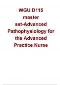 WGU D115 master set-Advanced Pathophysiology for the Advanced Practice Nurse Questions with 100% Correct Answers | Verified | Latest Update 2025