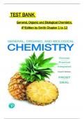 Test Bank for General Organic and Biological Chemistry 4th Edition All 1-12 Chapters Covered ,Latest Edition,