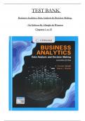 Test Bank - Business Analytics: Data Analysis & Decision Making, 7th Edition by Albright and Winston's, All 19 Chapters Covered, Verified Latest Edition