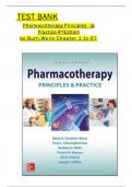 Test Bank for Pharmacotherapy Principles And Practice 4th Edition Chisholm-Burns All 1-67 Chapters Covered ,Latest Edition,