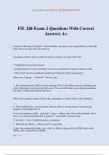 FIL 260 Exam 2 Questions With Correct Answers A+