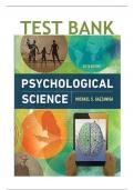 TEST BANK for psychological science 6th edition by michael S. Gazzaniga