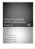 Clinical Psychology  (EPPP) 2025 Review  Exam A+