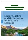 Solution Manual for Linear Algebra and Optimization for Machine Learning 1st Edition by Charu Aggarwal, All 11 Chapters Covered, Verified Latest Edition