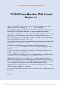 INFM109 Exam Questions With Correct Answers A+