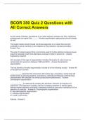 BCOR 350 Quiz 2 Questions with All Correct Answers 