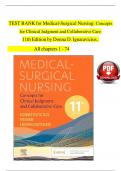 TEST BANK FOR: Medical-Surgical Nursing: Concepts for Clinical Judgment and Collaborative Care (Evolve) 11th Edition by Donna D. Ignatavicius Latest Update.