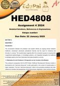 HED4808 Assignment 4 Portfolio (COMPLETE ANSWERS) 2025 - DUE 22 January 2025