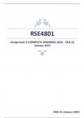 RSE4801 Assignment 6 (COMPLETE ANSWERS) 2024 - DUE 22 January 2025