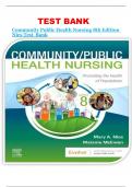 Test Bank For Community/Public Health Nursing: Promoting the Health of Populations 8th Edition by Nies | 9780323795319 | | Chapter 1-34 | All Chapters with Answers and Rationals