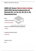 NURS 201  Fundamentals Of Nursing EXAM 1 AND 2 2025 North Idaho College  GRADED A+