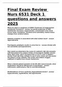 Final Exam Review Nurs 6531 Deck 1 questions and answers 2025.