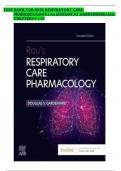 TEST BANK FOR RAUS RESPIRATORY CARE PHARMACOLOGY 11th EDITION BY GARDENHIRE/ALL CHAPTERS 1-23