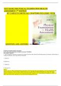 TEST BANK FOR PYSICAL EXAMINATION HEALTH  ASSESSMENT 7TH EDITION  BY CAROLYN JARVIS ALL CHAPTERS INCLUDED  WITH  Q&A