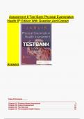 Assessment 8 Test Bank Physical Examination Health 8th Edition With Question 