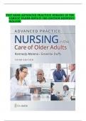 Test Bank Advanced Practice Nursing in the Care of Older Adults 3rd Edition Kennedy-Malone ||all Chapters.