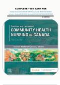 COMPLETE TEST BANK FOR Stanhope and Lancaster's Community Health Nursing in Canada - Binder Ready 4th Edition by Sandra A. MacDonald BN MN PhD (BY MacDonald,2021)||ALL CHAPTERS||COMPLETE GUIDE