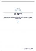 HED4810 Assignment 5 Portfolio (COMPLETE ANSWERS) 2025 - DUE 15 January 2025