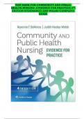 TEST BANK - Community and Public Health Nursing: Evidence for Practice 4th Edition by DeMarco & Walsh, All 25 Chapters Covered, |Complete Solution Guide |Grade A+.