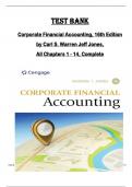 TEST BANK for Corporate Financial Accounting, 16th Edition  by Carl S. Warren Jeff Jones,  All Chapters 1 - 14, Complete 