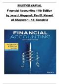 SOLUTION MANUAL  for Financial Accounting 11th Edition  by Jerry J. Weygandt, Paul D. Kimmel  All Chapters 1 - 13 | Complete