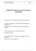 SHRM CP Exam Correct & Answers 2025-2026