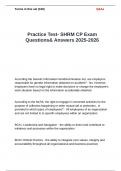 Practice Test- SHRM CP Exam Questions& Answers 2025-2026