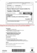 Pearson Edexcel Level 1/Level 2 GCSE (9–1) French PAPER 3: Reading and ...