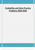 Probability and Stats Practice Problems 2024-2025