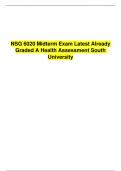 NSG 6020 Midterm Exam Latest Already Graded A+ Health Assessment South University