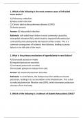 WCU Pathophysiology Midterm Exam Practice Questions and Answers