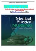 TEST BANK FOR: Medical-Surgical Nursing: Critical Thinking In Patient Care 5th Edition By Priscilla Lemone Latest Update.