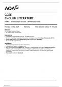 gcse aqa may 2024 english literature paper 1 ( shakespeare and the 19th-century novel)