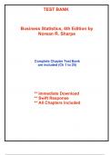 Test Bank for Business Statistics, 4th Edition by Sharp (All Chapters included)