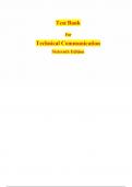 Test Bank For Technical Communication, 16th Edition by John M. Lannon