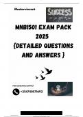 MNB1501 EXAM PACK 2025  {DETAILED QUESTIONS AND ANSWERS }