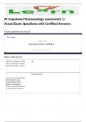 ATI Capstone Pharmacology assessment 1/ Actual Exam Questions with Certified Answers.