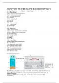 Summary lectures Microbes and Biochemistry