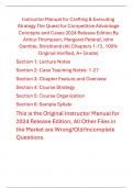 Crafting & Executing Strategy The Quest for Competitive Advantage Concepts and Cases 2024 Edition By Arthur Thompson, Margaret Peteraf, John Gamble, Strickland (Instructor Manual)