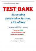 Test Bank - Accounting Information Systems 15th Edition, Marshall B Romney, All Chapters 1-24