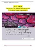 TEST BANK for Essentials of Oral Histology and Embryology A Clinical Approach 5th Edition by Daniel J. Chiego Jr All Chapters 1-16