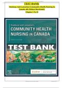 Test Bank - Stanhope and Lancasters Community Health Nursing in Canada, 4th Edition (MacDonald, 2022), Chapter 1-18 | All Chapters