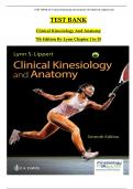 Test Bank for Clinical Kinesiology and Anatomy 7th Edition By Lippert, All Chapters 1 to 21 Covered, Verified Latest Edition